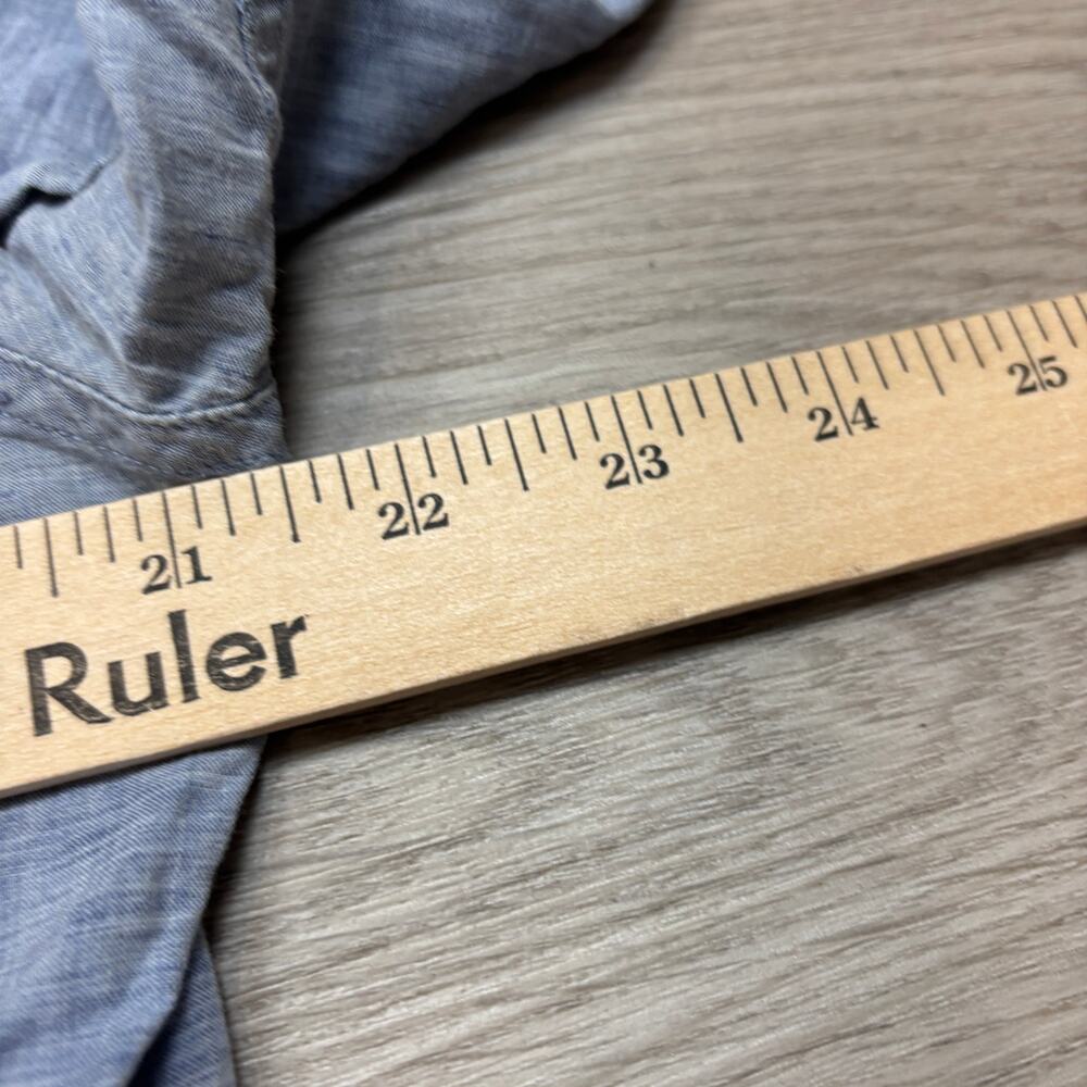 Theory Rotuma Linen Blend Chambray Button Up Shir… - image 5